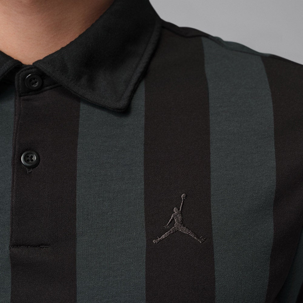 Jordan Golf Shirt - DF Sport Stripe Polo - Black SP26