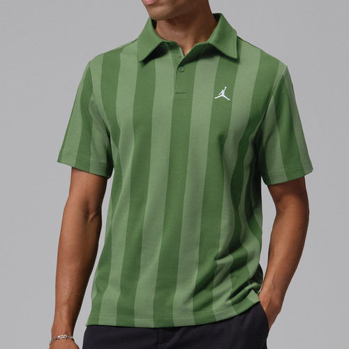 Jordan Golf Shirt - DF Sport Stripe Polo - Forest Green SU26
