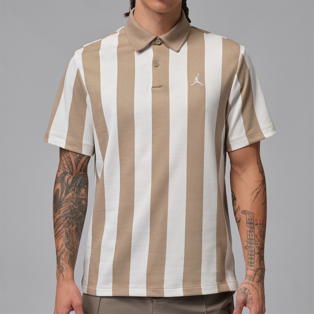 Jordan Golf Shirt - DF Sport Stripe Polo - Khaki SP26