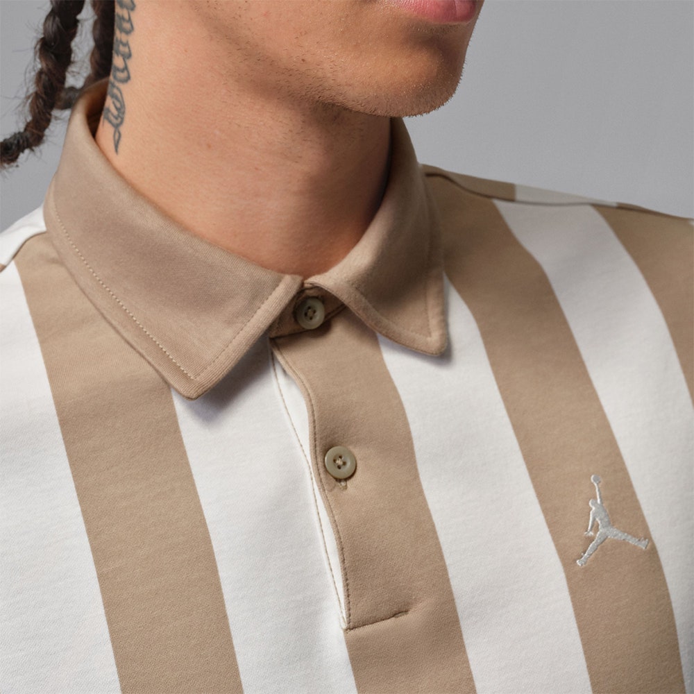 Jordan Golf Shirt - DF Sport Stripe Polo - Khaki SP26
