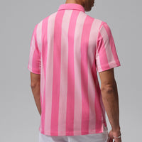 Jordan Golf Shirt - DF Sport Stripe Polo - Pink Glow SU26