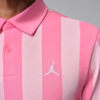 Jordan Golf Shirt - DF Sport Stripe Polo - Pink Glow SU26