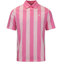 Jordan Golf Shirt - DF Sport Stripe Polo - Pink Glow SU26