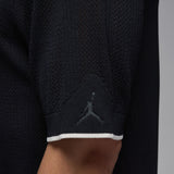 Jordan Golf Shirt - SS Button Down Knit Polo - Black FA25