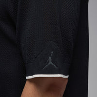 Jordan Golf Shirt - SS Button Down Knit Polo - Black FA25