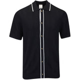 Jordan Golf Shirt - SS Button Down Knit Polo - Black FA25