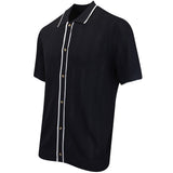 Jordan Golf Shirt - SS Button Down Knit Polo - Black FA25