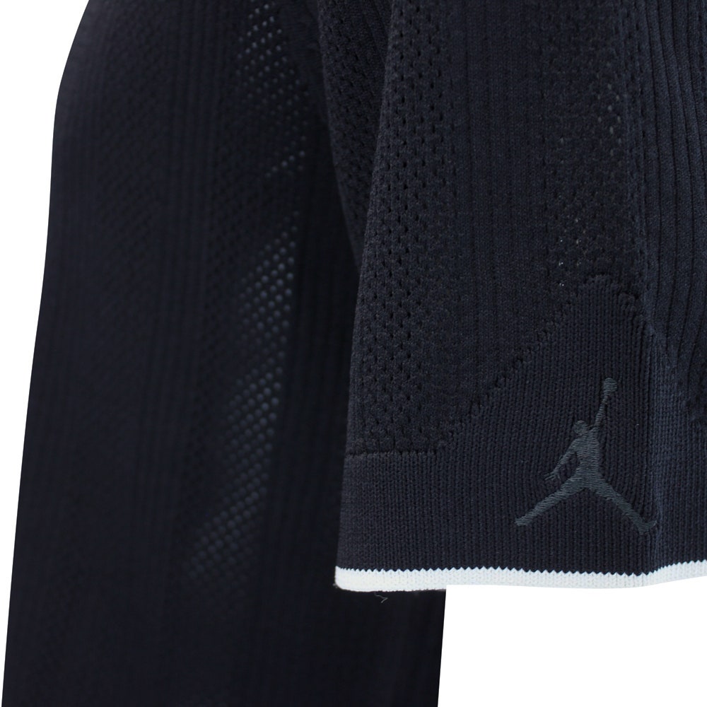 Jordan Golf Shirt - SS Button Down Knit Polo - Black FA25