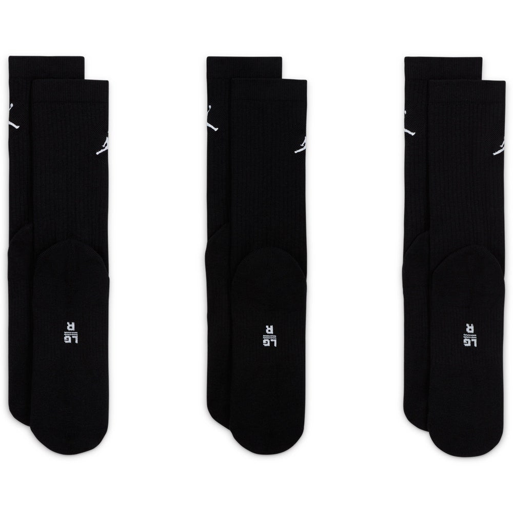 Jordan Golf Socks - Jumpman Everyday Crew - 3 Pack Black SP26