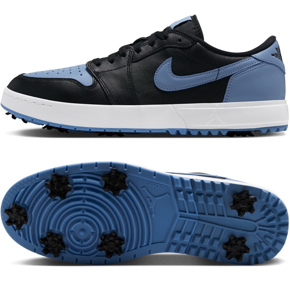 Nike Golf Shoes - Air Jordan 1 Low G Spiked - Black - Chambray HO26