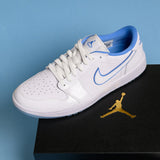 Nike Golf Shoes - Air Jordan 1 Low G - White - Legend Blue SP26