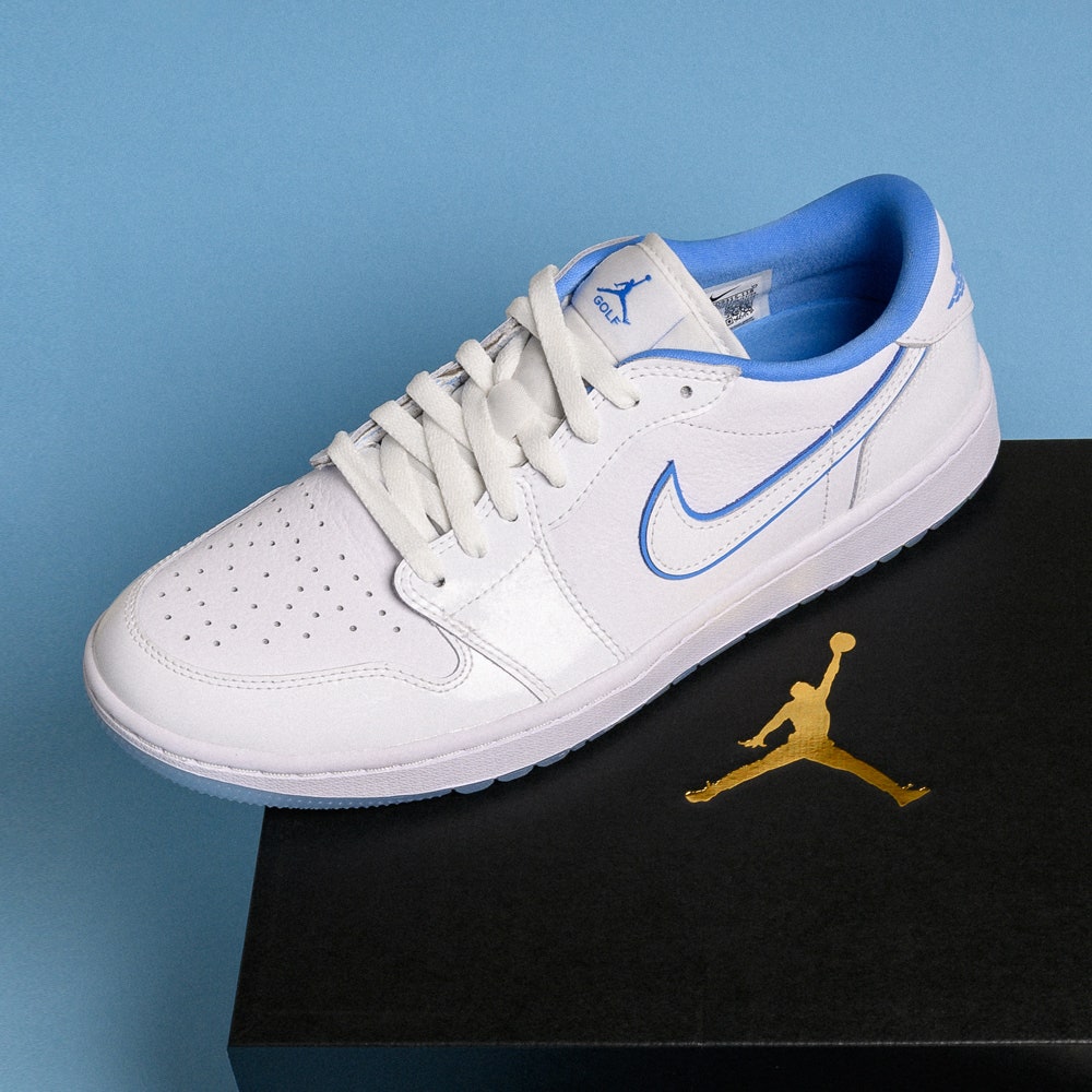 Nike Golf Shoes - Air Jordan 1 Low G - White - Legend Blue SP26
