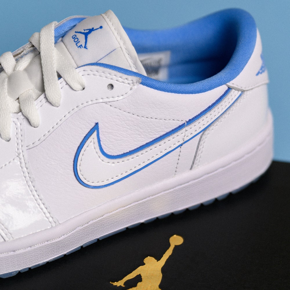 Nike Golf Shoes - Air Jordan 1 Low G - White - Legend Blue SP26