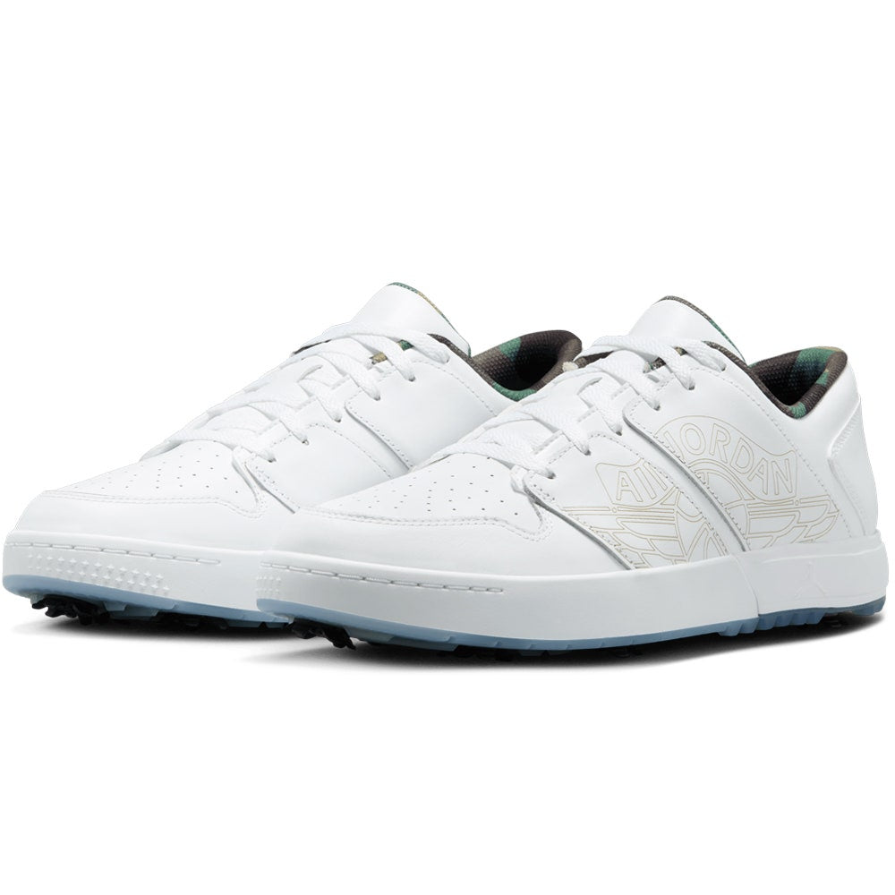 Nike Golf Shoes - Jordan Nu Retro 1 G - White - Olive Camo SU25