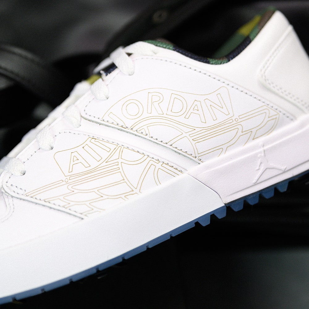 Nike Golf Shoes - Jordan Nu Retro 1 G - White - Olive Camo SU25