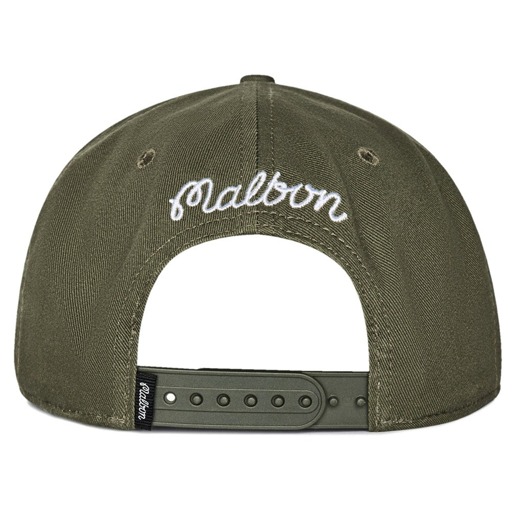 Malbon Golf Cap - Benchmark Snapback - Military Green FA26