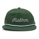 Malbon Golf Cap - Evergreen Script Rope Hat - Green SS25