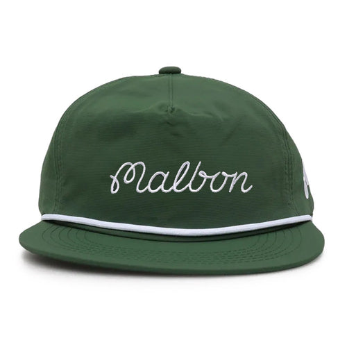 Malbon Golf Cap - Evergreen Script Rope Hat - Green SS25