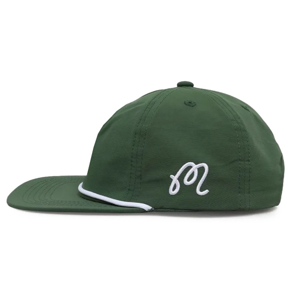 Malbon Golf Cap - Evergreen Script Rope Hat - Green SS25