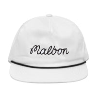 Malbon Golf Cap - Evergreen Script Rope Hat - White SS25