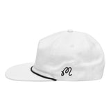 Malbon Golf Cap - Evergreen Script Rope Hat - White SS25