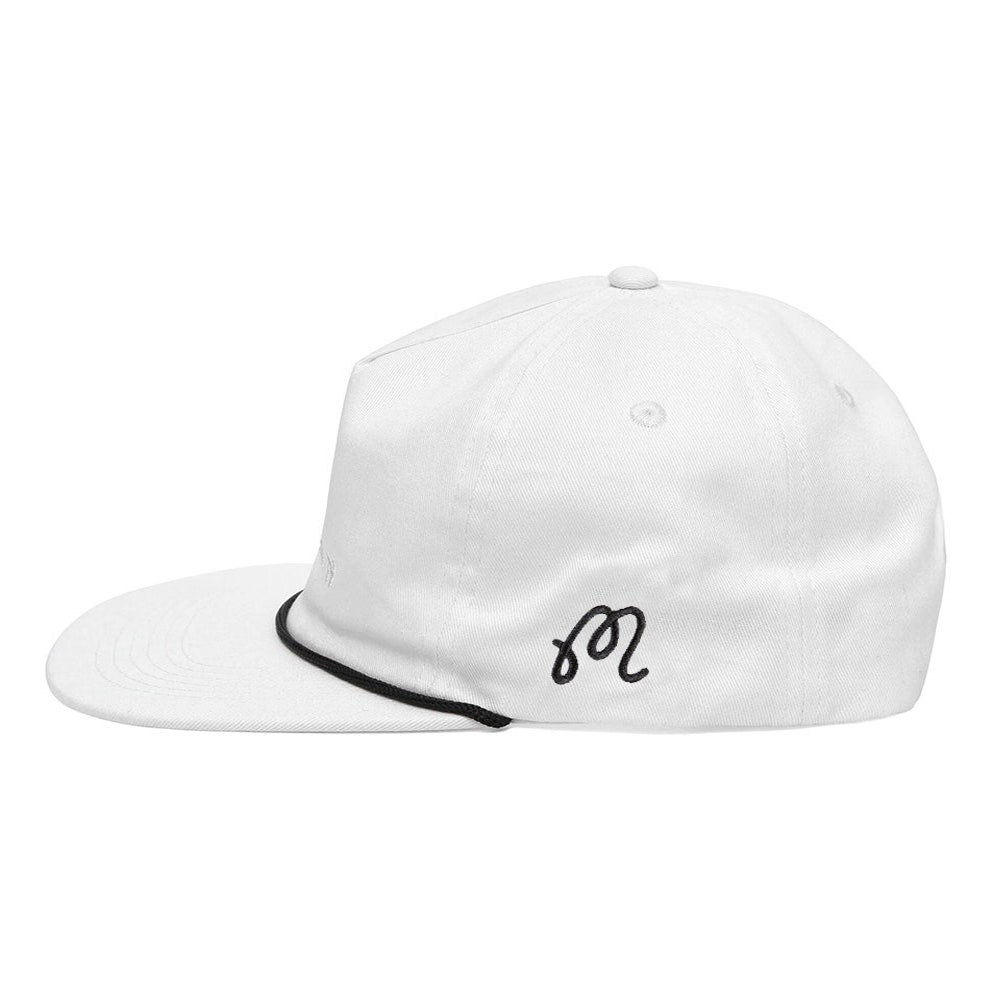 Malbon Golf Cap - Evergreen Script Rope Hat - White SS25