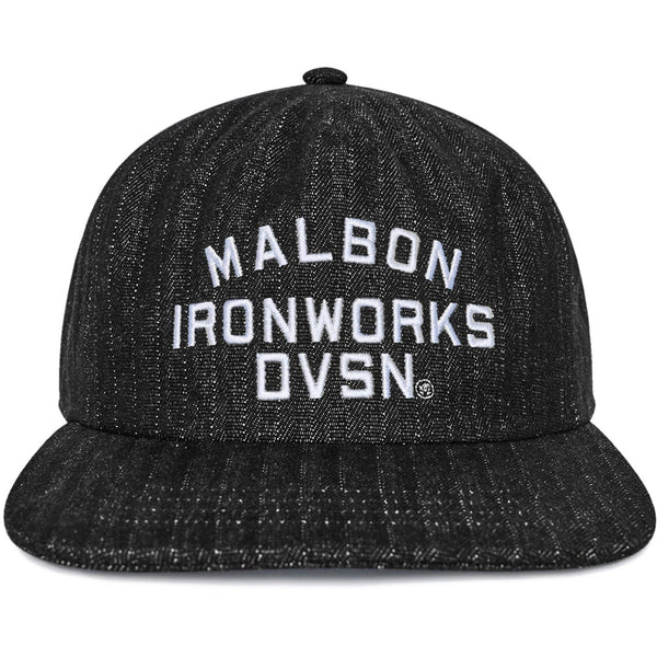 Malbon Golf Cap - Foreman Denim Snapback - Black Stone Washed FA26