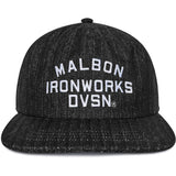 Malbon Golf Cap - Foreman Denim Snapback - Black Stone Washed FA26