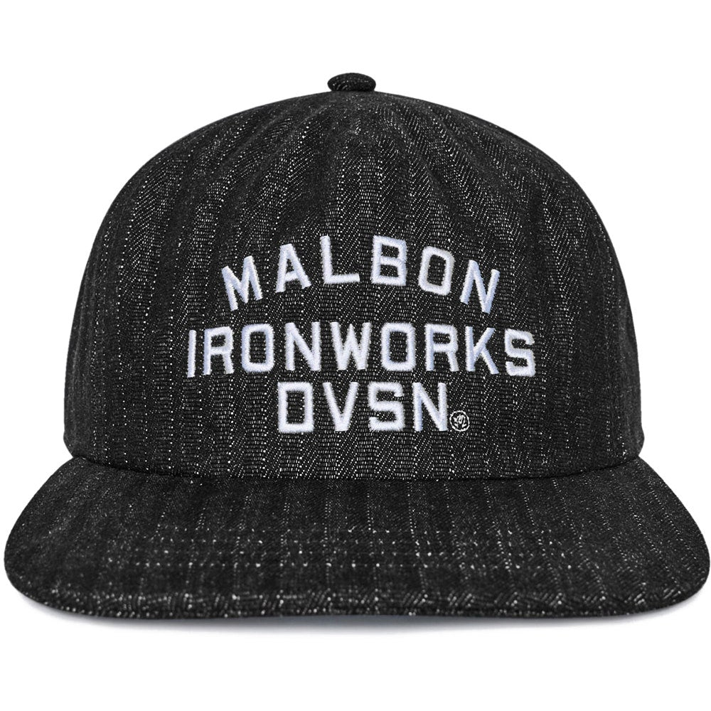 Malbon Golf Cap - Foreman Denim Snapback - Black Stone Washed FA26