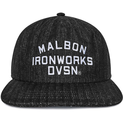 Malbon Golf Cap - Foreman Denim Snapback - Black Stone Washed FA26