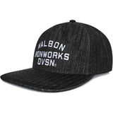 Malbon Golf Cap - Foreman Denim Snapback - Black Stone Washed FA26