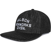 Malbon Golf Cap - Foreman Denim Snapback - Black Stone Washed FA26