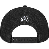 Malbon Golf Cap - Foreman Denim Snapback - Black Stone Washed FA26