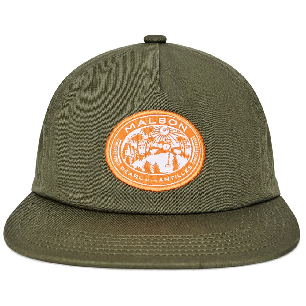 Malbon Golf Cap - Horizon Snapback - Olivine SS26