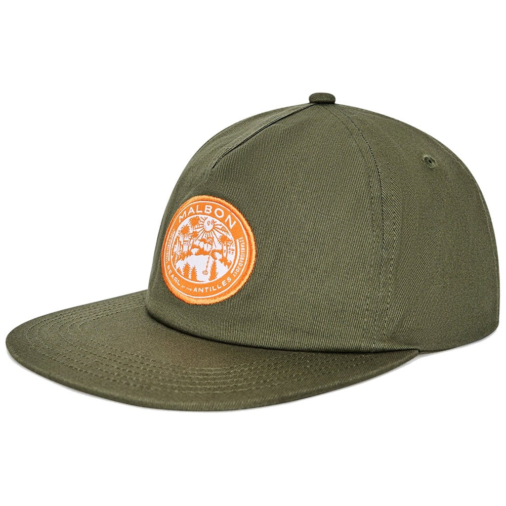 Malbon Golf Cap - Horizon Snapback - Olivine SS26
