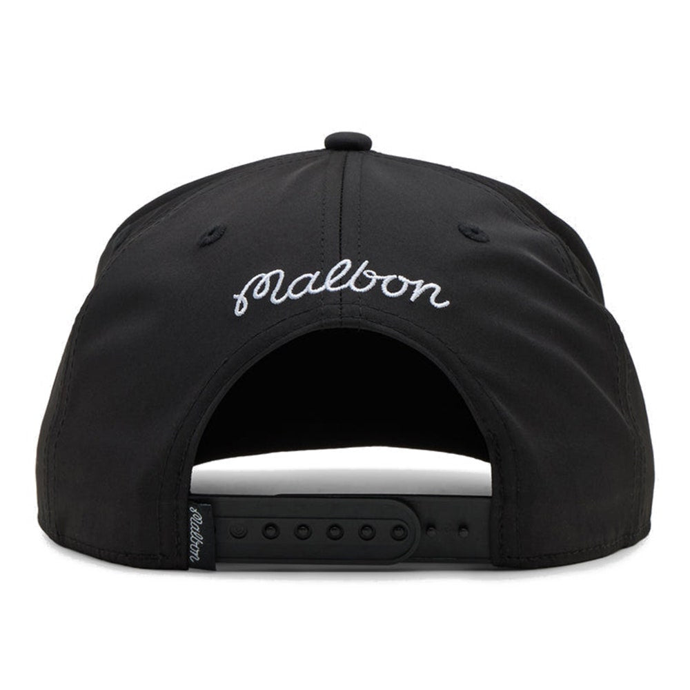 Malbon Golf Cap - Icons M Logo Snapback - Black SS26