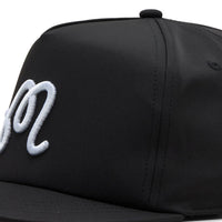 Malbon Golf Cap - Icons M Logo Snapback - Black SS26