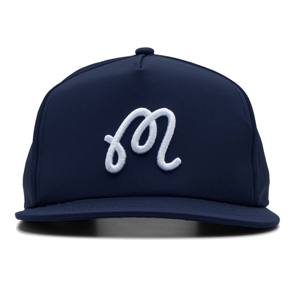 Malbon Golf Cap - Icons M Logo Snapback - Navy FA25