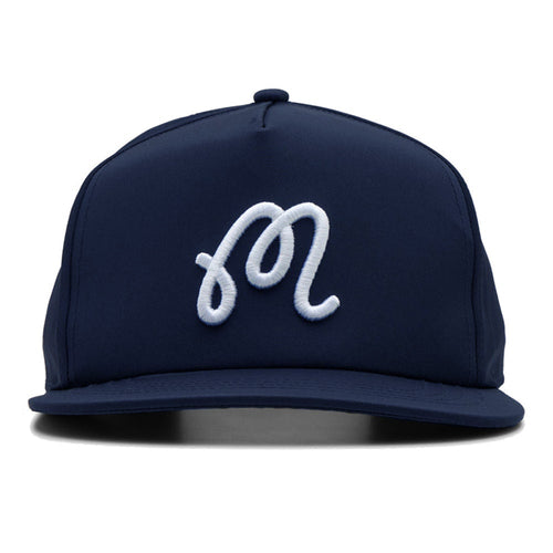Malbon Golf Cap - Icons M Logo Snapback - Navy FA25