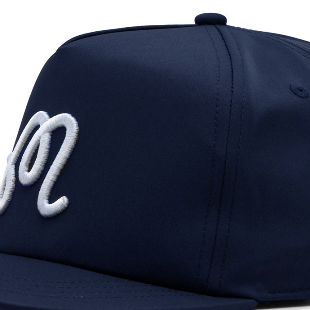 Malbon Golf Cap - Icons M Logo Snapback - Navy FA25