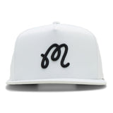 Malbon Golf Cap - Icons M Logo Snapback - White SS26