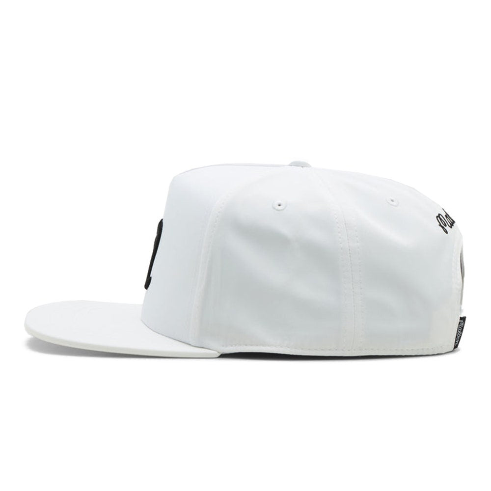 Malbon Golf Cap - Icons M Logo Snapback - White SS26