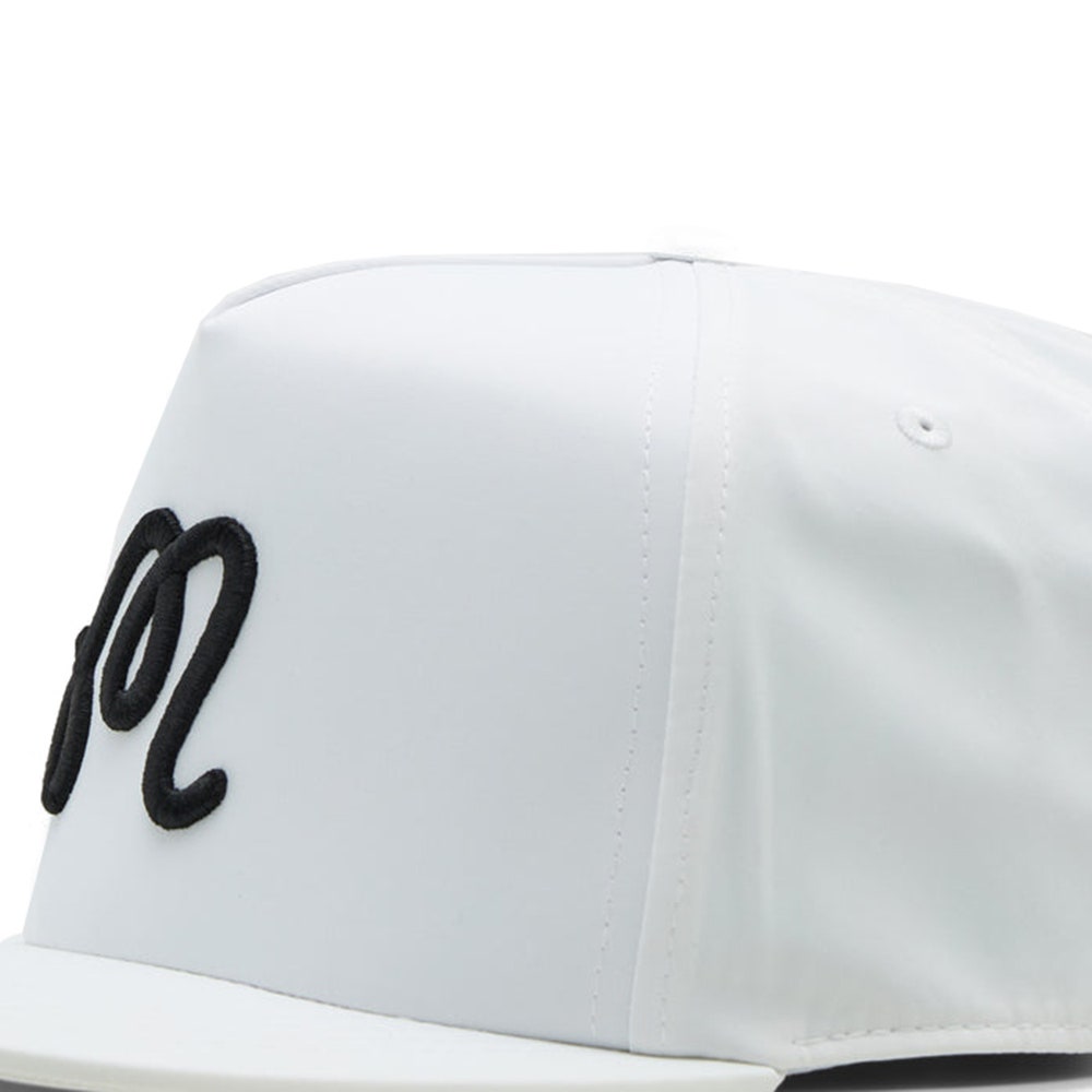 Malbon Golf Cap - Icons M Logo Snapback - White SS26
