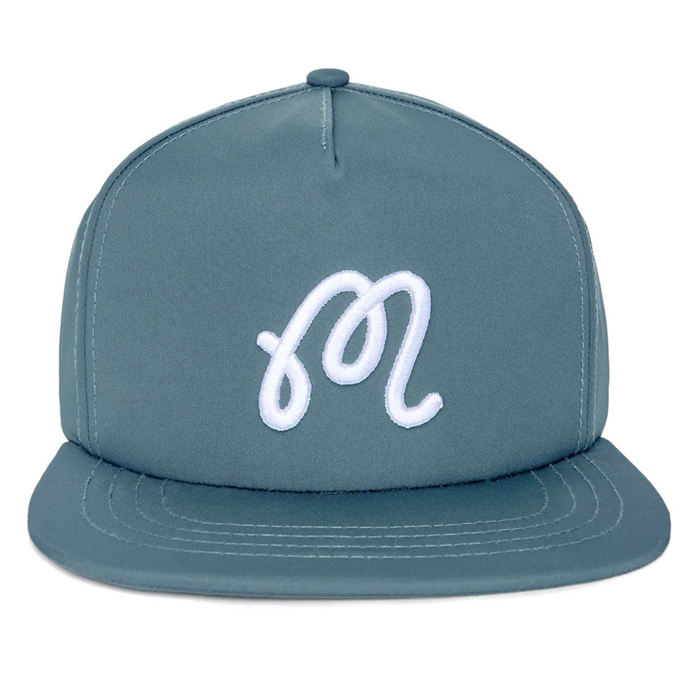 Malbon Golf Cap - M Logo Snapback - Aegean Blue SU26