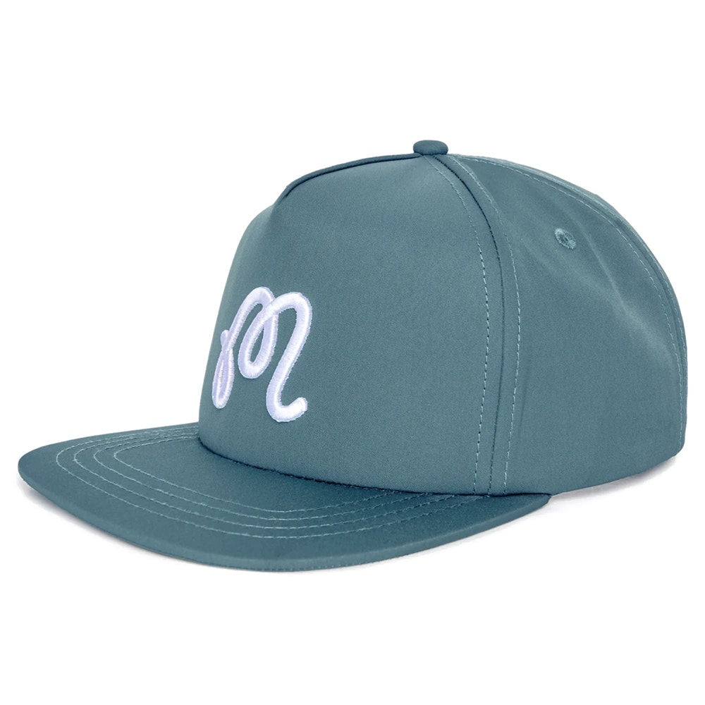 Malbon Golf Cap - M Logo Snapback - Aegean Blue SU26