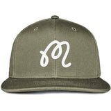 Malbon Golf Cap - M Script Snapback - Military Green FA26