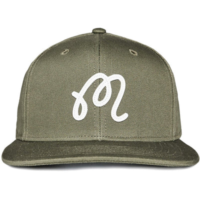 Malbon Golf Cap - M Script Snapback - Military Green FA26
