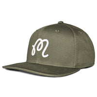 Malbon Golf Cap - M Script Snapback - Military Green FA26