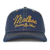 Malbon Golf Cap - Precision Snapback - Dusty Navy FA26