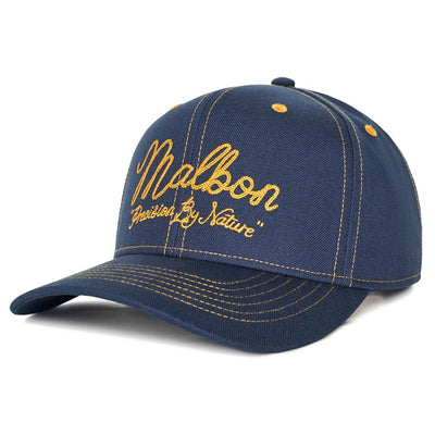 Malbon Golf Cap - Precision Snapback - Dusty Navy FA26